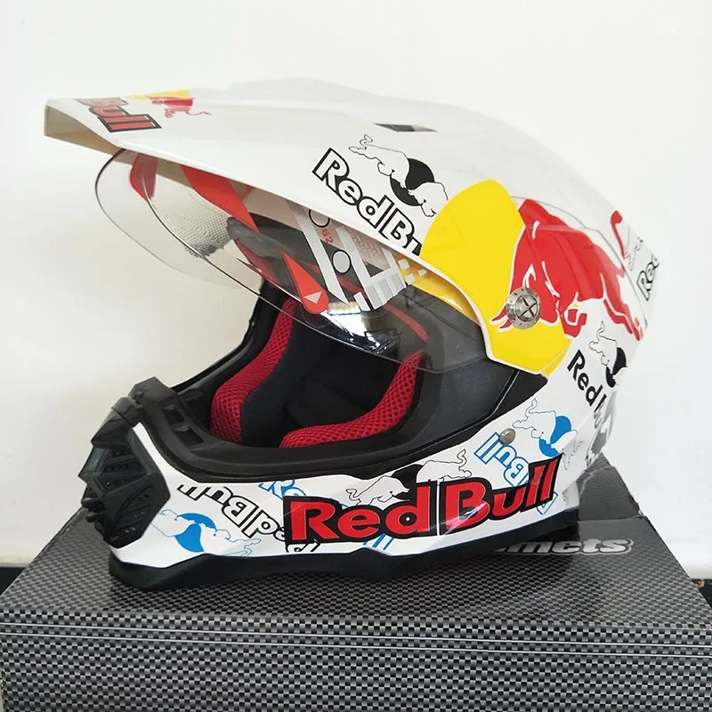 Мотоциклетный шлем закрытый для мотокросса женщин белый гонок|Шлемы| |