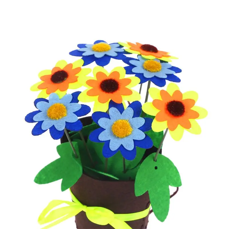 

HUYU DIY Felt Toy Creative Toys for Kids Children Educational Crafts DIY Flower Pot Potted Plant
