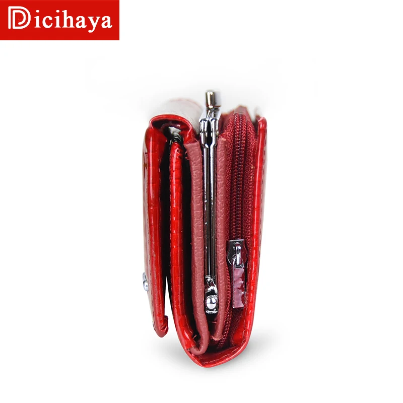 Женский мини кошелек из натуральной кожи аллигатора маленький на молнии с