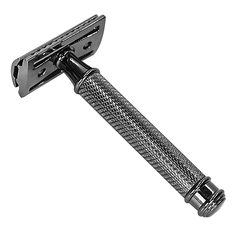 

Double Edge Safety Razor with Razor Placement Base Premium Shaving Manual Shavers Fits All Standard Razor Blades