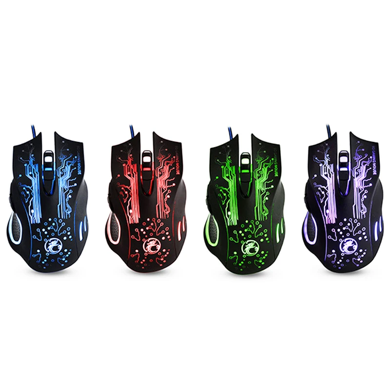 Игровая мышь компьютерная геймерская проводная эргономичная Mause бесшумная USB