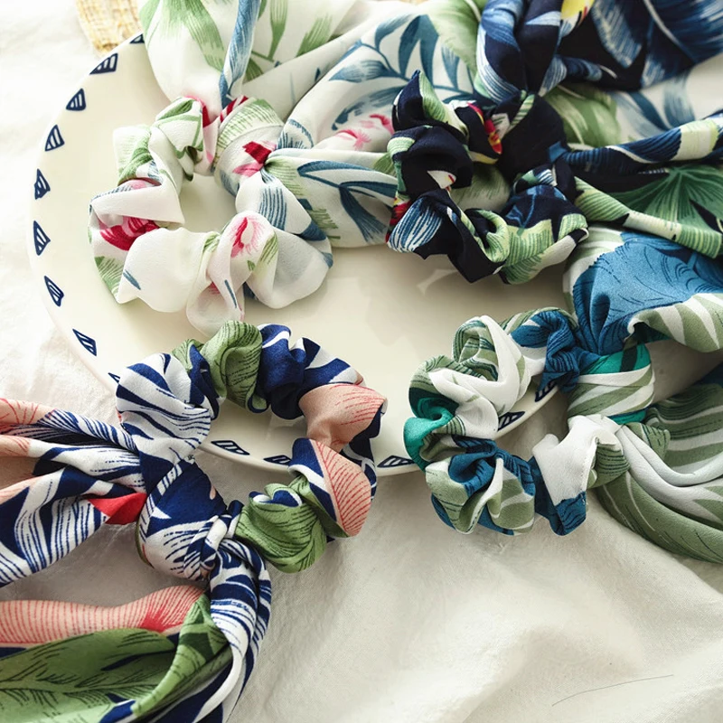 Повязка на голову в цветочек boho scrunchie pack повязка дизайнерский женский аксессуар