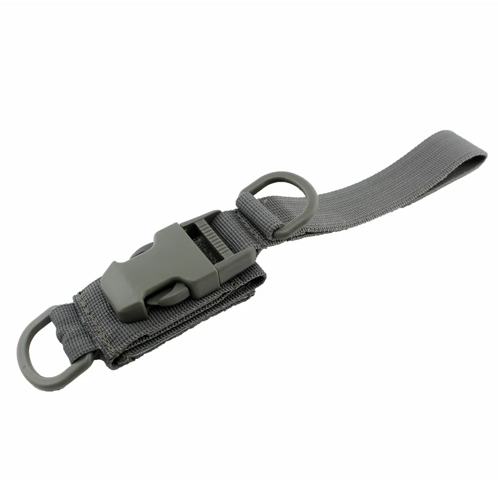 Открытый охотничий EDC поясной брелок прочный высокий Molle система Рюкзак Пряжка брелок для страйкбола Кемпинг Туризм - Цвет: Blue Gray