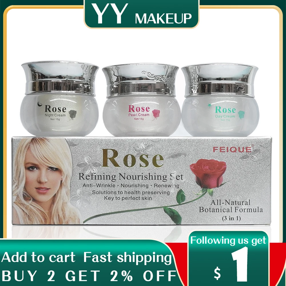Отбеливающий крем для лица оптом FEIQUE Rose refining питательный против морщин