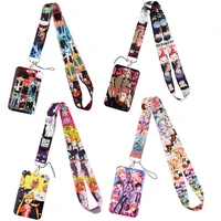 ya253 japanese anime fashion keychain belt phone lanyard key id card usb badge holder diy lasso lanyarde for friends