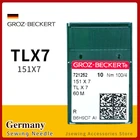 Иглы TLX7 Groz-Beckert для промышленного производства 60 м, изогнутые сержеры Singer Merrow, иглы для оверлока, аксессуары 151X7, 10 шт.