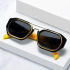 Индивидуальные солнцезащитные очки в стиле киберпанк с двойным лучом квадратные футуристические крутые мужские солнцезащитные очки