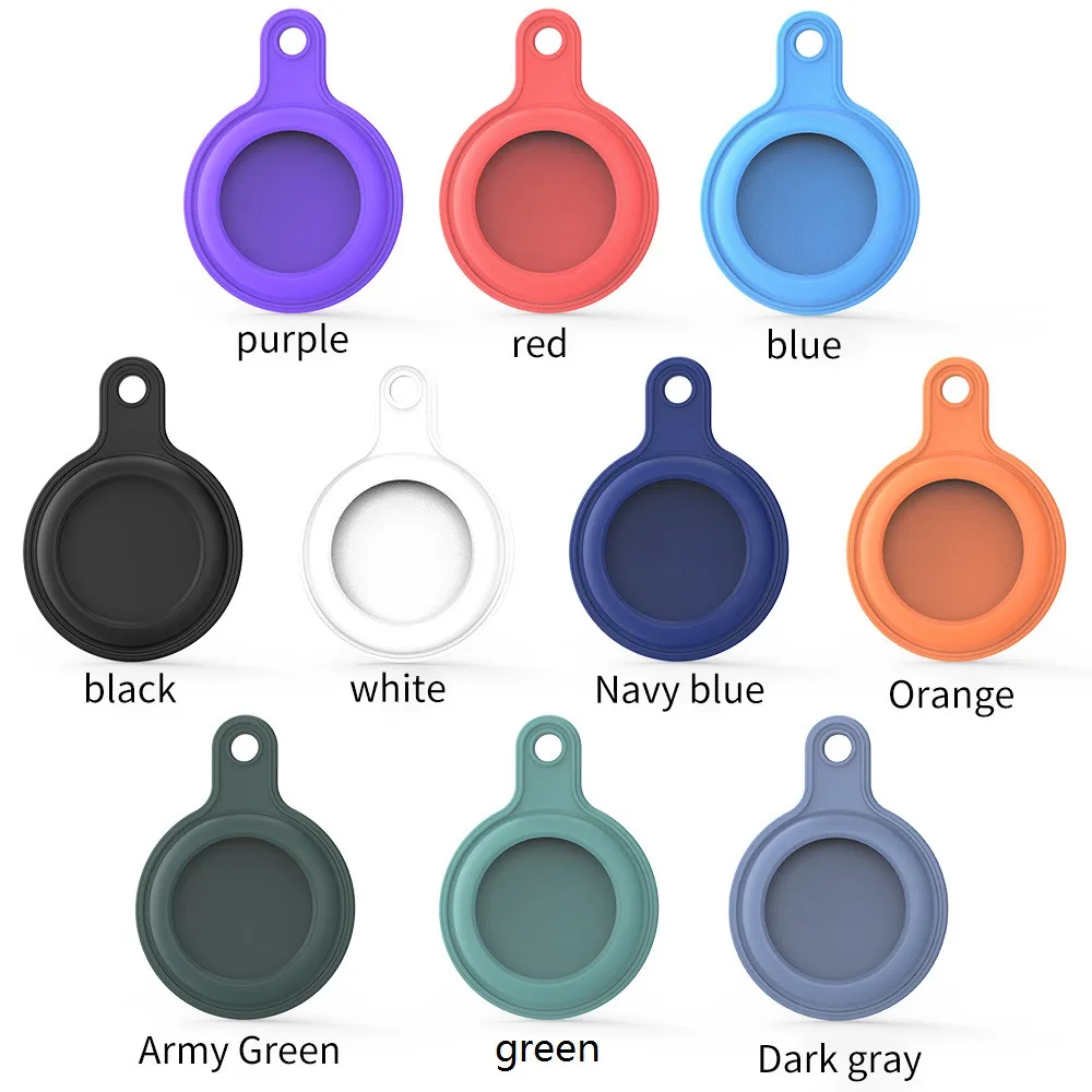 

Lovebay Case For Apple Airtags Liquid Silicone Protective Sleeve For Apple Locator Tracker Anti-lost Device Keychain With Hook