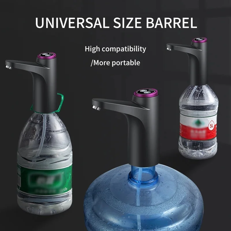 

Electric Water Bottle Pump USB Charging Automatic Auto Switch Drinking Dispenser Portable for Household Outdoor Travel CS12