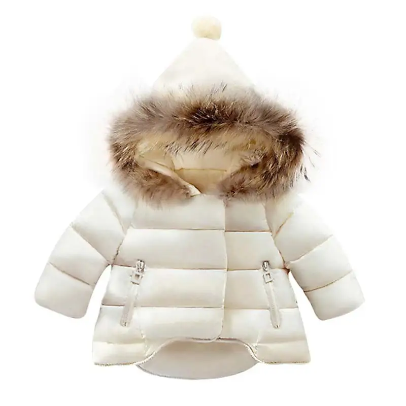 

Winter New Childrens Cotton Clothing Girls Warm Jacket Long-sleeved Hooded Jacket Girls Fashion Jacket Baby Plush Cartoon Jacket