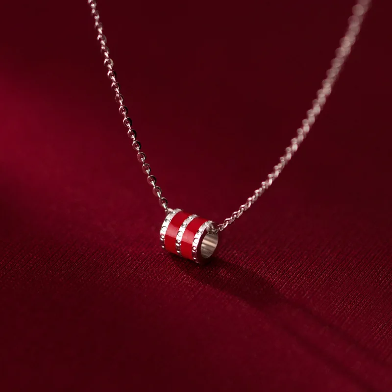 

Ожерелье 925 серебро красный круглый подвесной амулет минимализм в винтажном стиле, в стиле «Бохо Bijoux Femme (украшения своими руками) колье, оже...