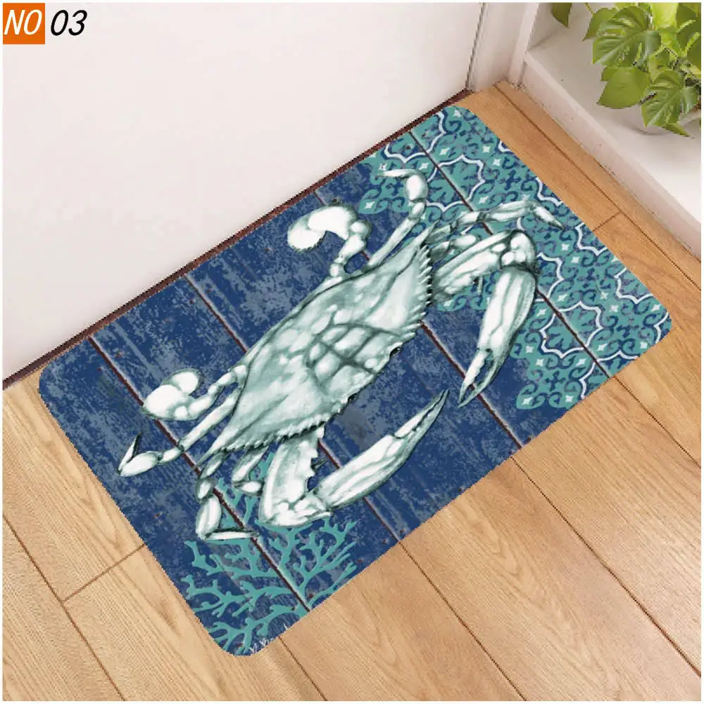 Противоскользящий ковер OIMG для ванной комнаты коврик с 3D принтом морской рыбы