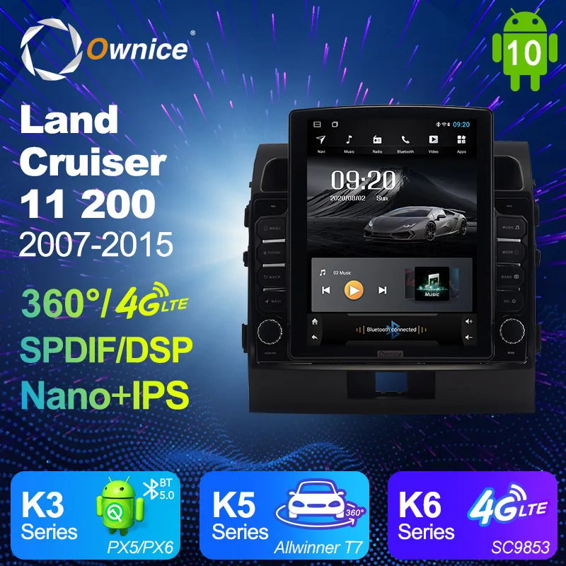 Android 10 0 Ownice 2 Din для Toyota Land Cruiser 11 200 2007 2015 Автомобиль радио авто GPS навигации DSP