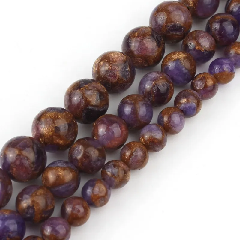 Бусины из натурального камня фиолетового цвета для украшения 6 8 10 мм. Аксессуары