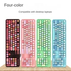 USB Беспроводная Милая разноцветная круглая клавиатура в виде губной помады с пластиковой панелью стандартная клавиатура со съемной крышкой игровая клавиатура