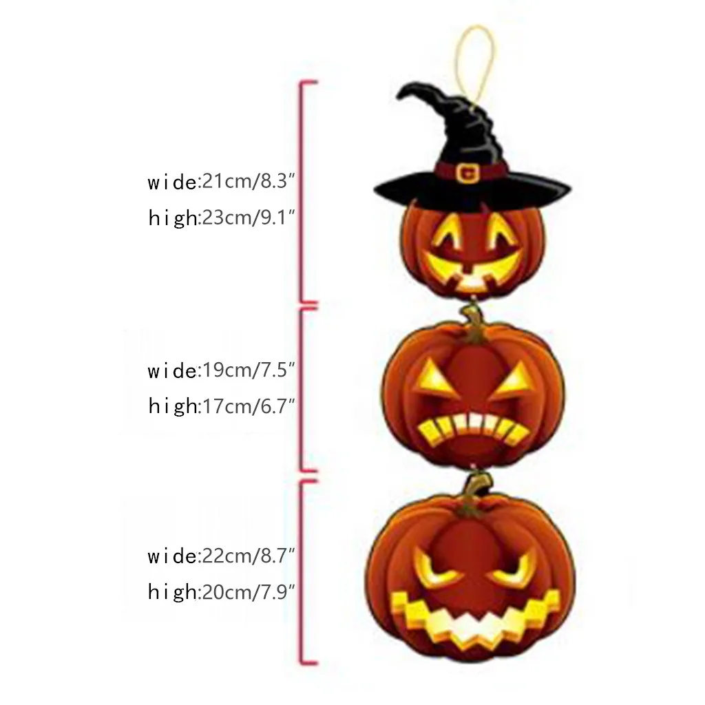Креативный Тыквенный Фонарь с подвеской на окно для Хэллоуина 2 шт Вечерние и