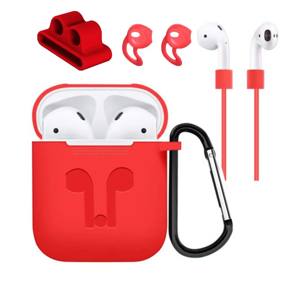Аксессуары для airpods, силиконовый чехол, чехол для наушников, чехол, анти потеря, ремешок, держатель, наушники, карабин, пряжка, упаковка из 5 штук