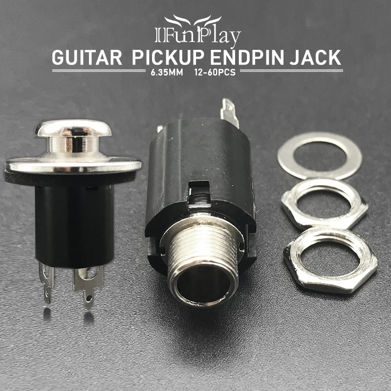12 шт. гитарный эквалайзер Пикап Endpin Jack с латунной крышкой 6 35 мм вход для любого