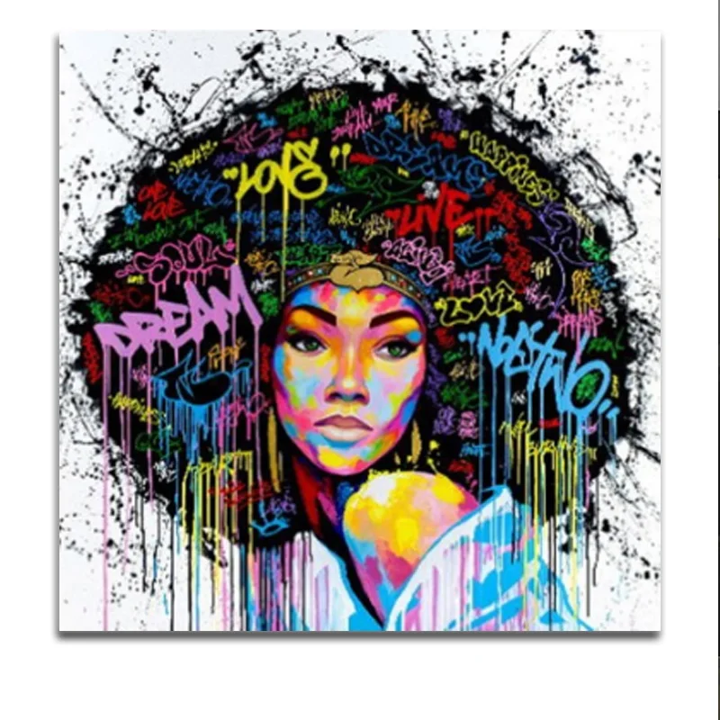 Африканские женщины картина стены искусства печати красота портрет холст