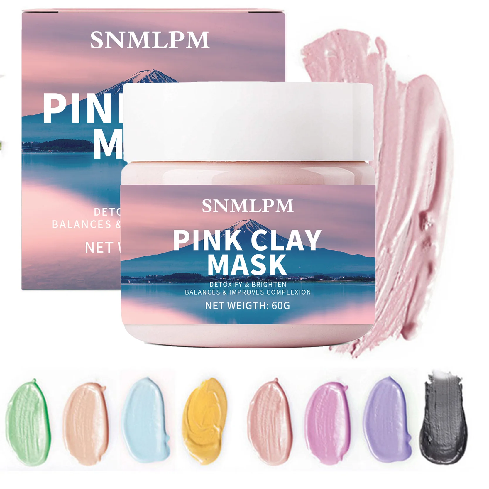 Маска для лица 60 г розовая грязевая маска контроль жирности Глубокая очистка