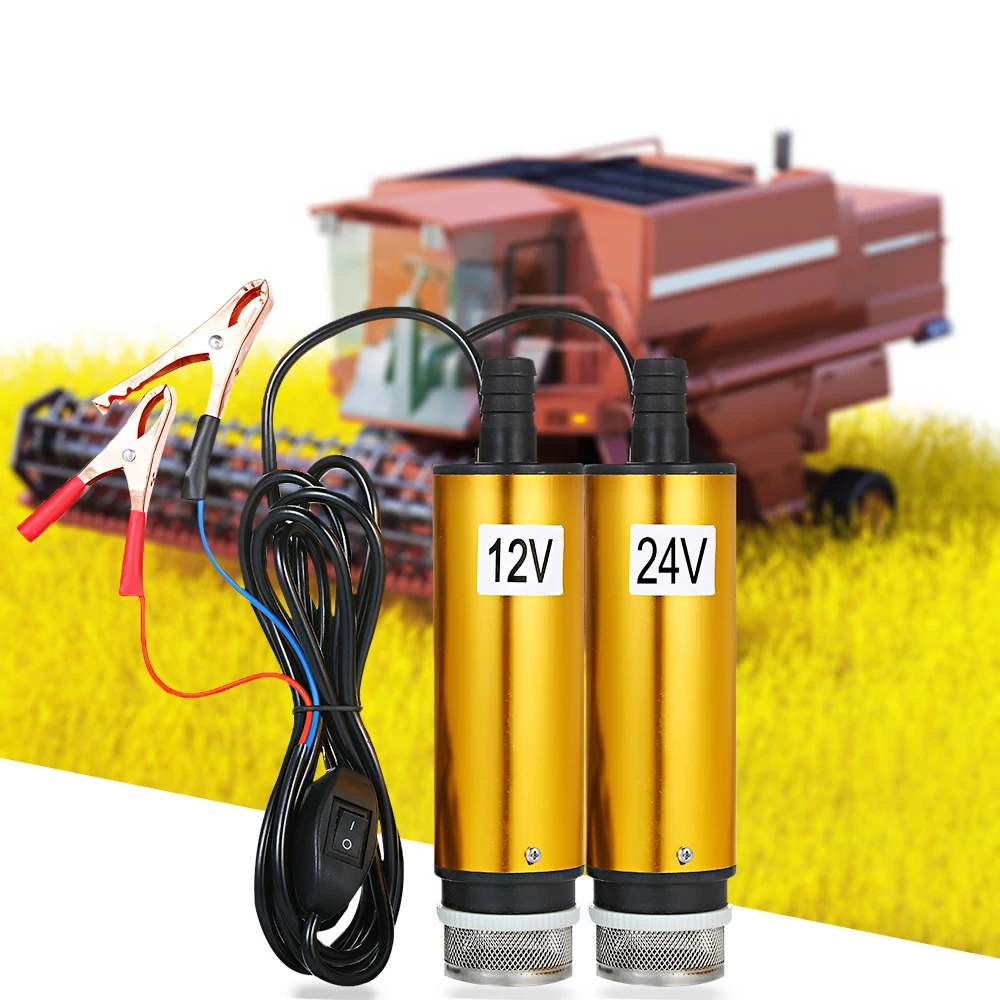 Портативный 51 мм воды масла дизельного топлива насос для перекачки AC/DC 12V/24V