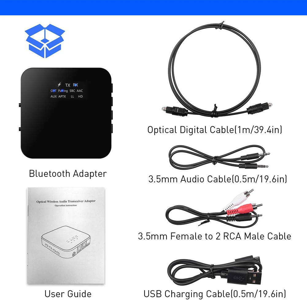 Bluetooth Audio адаптер приемопередатчика 3 5 мм AUX RCA Jack Hifi беспроводной и микрофон