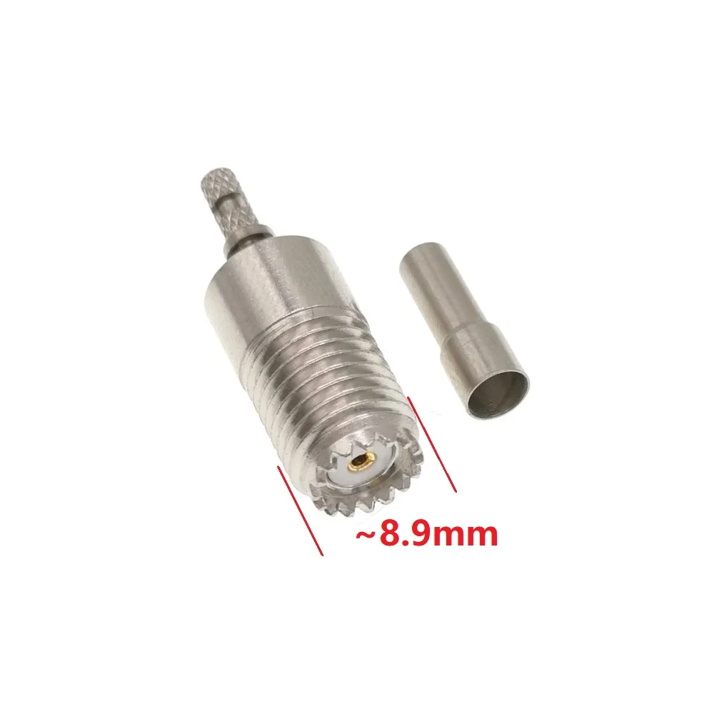 Мини UHF MINIUHF гнездовой разъем прямой обжим LMR100 RG316 RG174 RG178 RG179 кабель RF соединитель