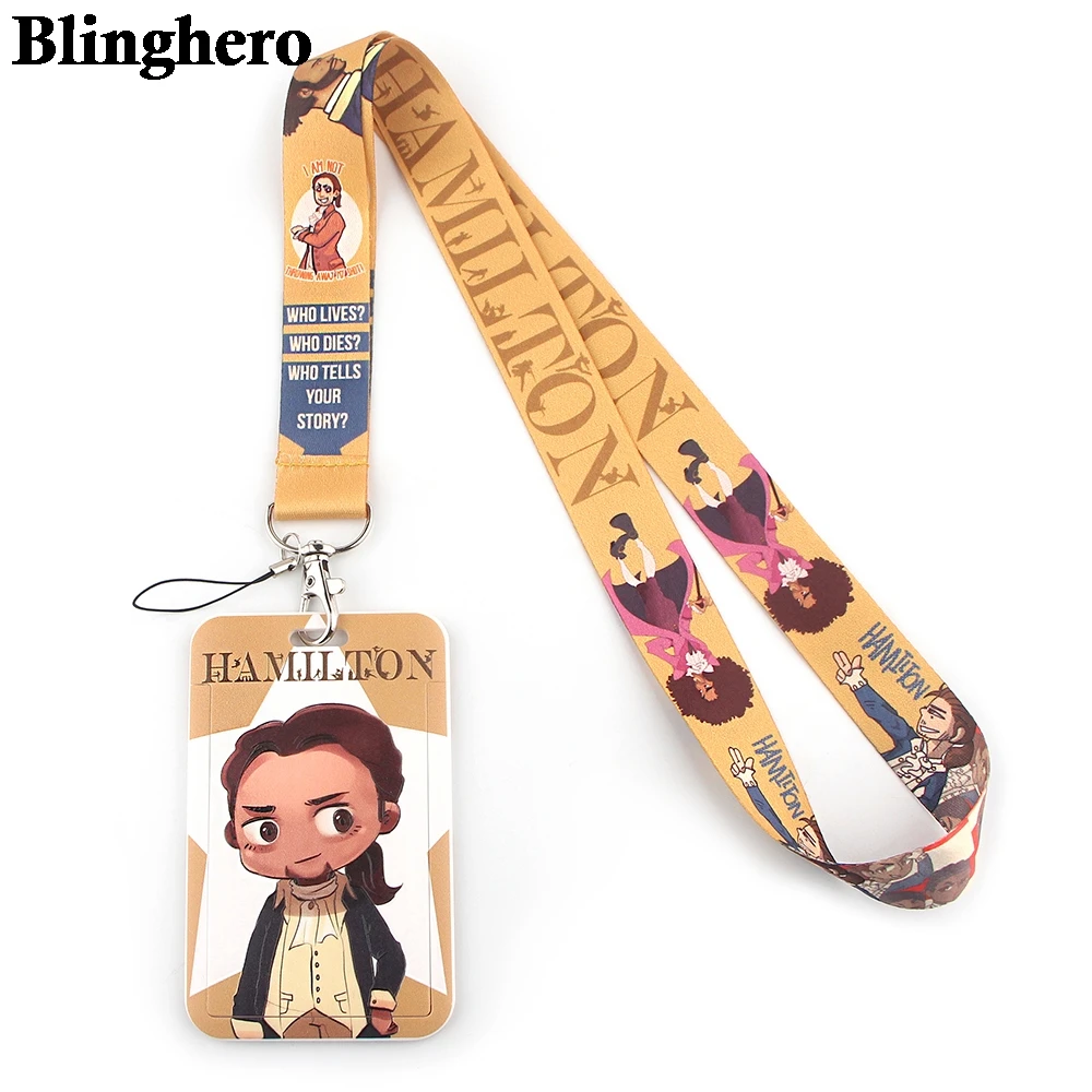 

CB128 Music Art Lanyards ID Badge Holder Bus Pass Case Cover Slip Men Women Bank Credit Card Holder Strap Card Holder