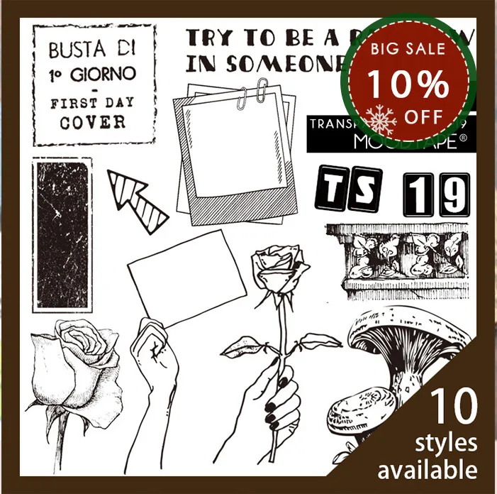 The transparent seal stamp19th bullet. and the paper tape rubber stamp hand account DIY | Канцтовары для офиса и дома
