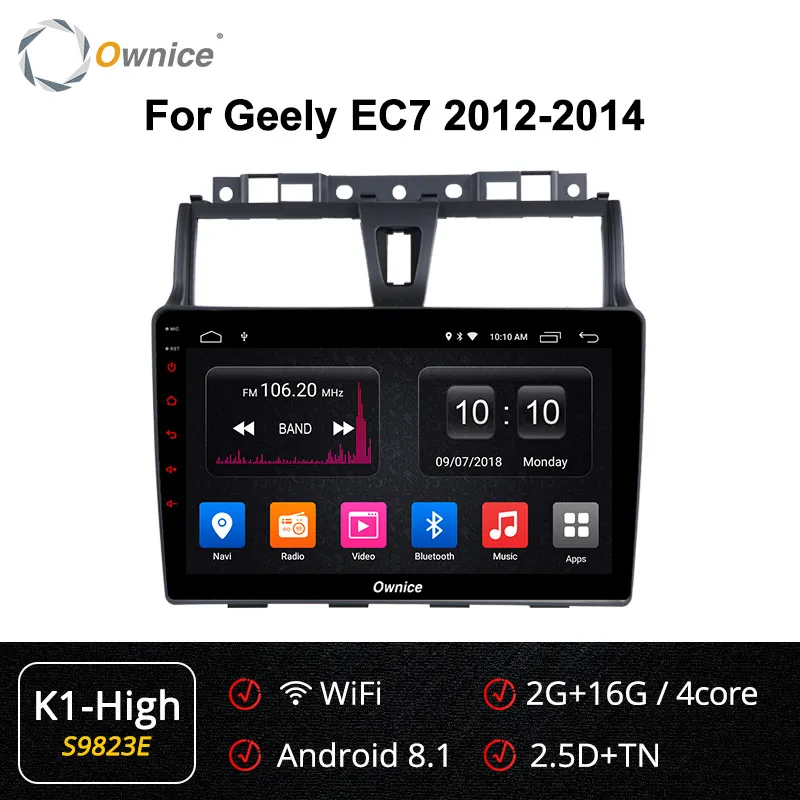 S9823 K1-High Ownice K3 K5 K6 Android 9,0 360 панорама автомобиля радио аудио dvd для GEELY Emgrand EC7- gps Navi 8 ядерный DSP 4G LTE SPDIF - Цвет: S9823 K1-High