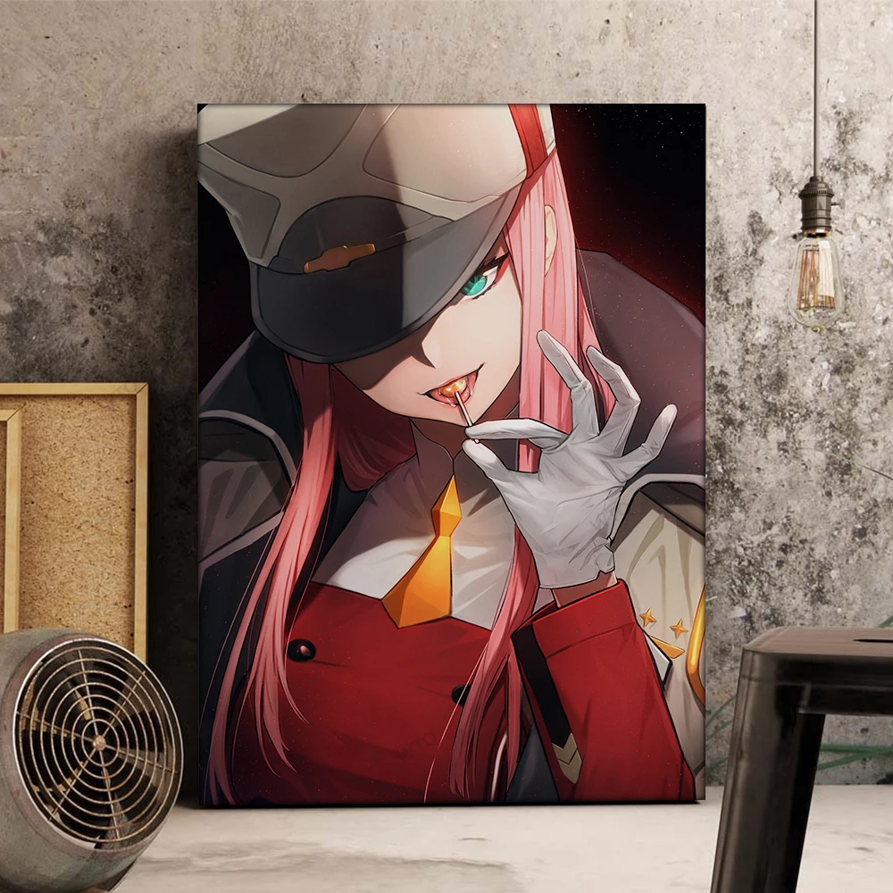 WTQ Anime Posters Darling In The Franxx 002 Canvas Painting Retro Poster Wall Decor Wall Art Picture Room Decor Home Decor