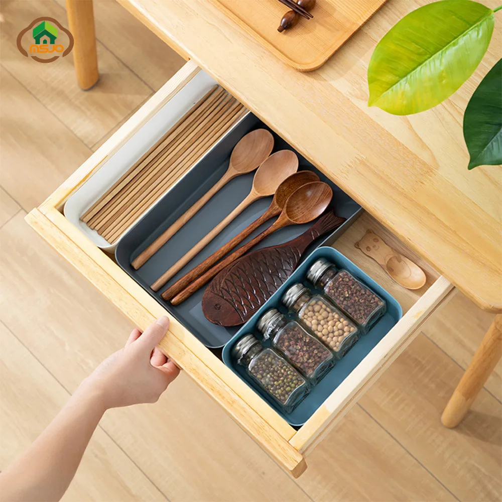 MSJO органайзер для кухонного ящика пластиковая коробка многоразмерный домашний