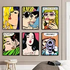 Американская поп-арт-стена, сексуальные комиксы для взрослых, модные современные парусиновые постеры и принты для украшения гостиной