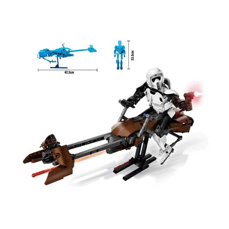 Светло-серый Звездные войны серии 05145 05004 X-Wing Starfighterd 05147 имперский десантный корабль строительные блоки кирпичи подарок для детей Совместимость - Цвет: Светло-серый