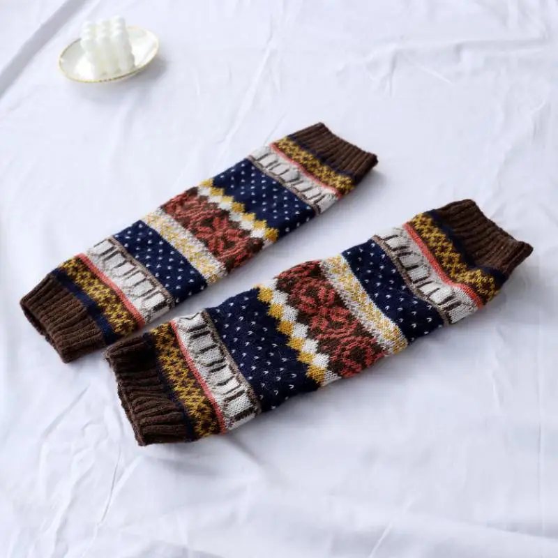 Autumn And Winter New Japanese Snow Fashion Knitting Leg Cover Thickened Warm Foot Cover Fashion Boot Cover Women 1pair