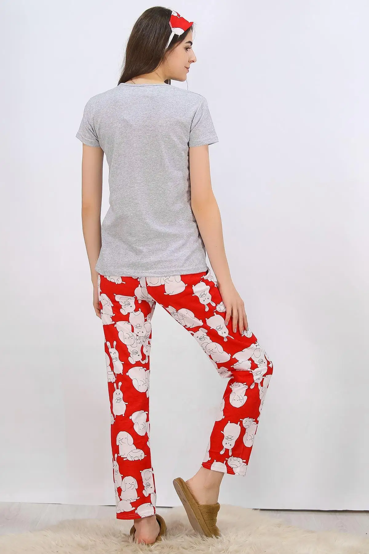 

Printed Pajamas Sets Sweatproof Comfortable Fabric Good Sleep Vivid Colors Durable Healthy Sleep Comfortable Collar