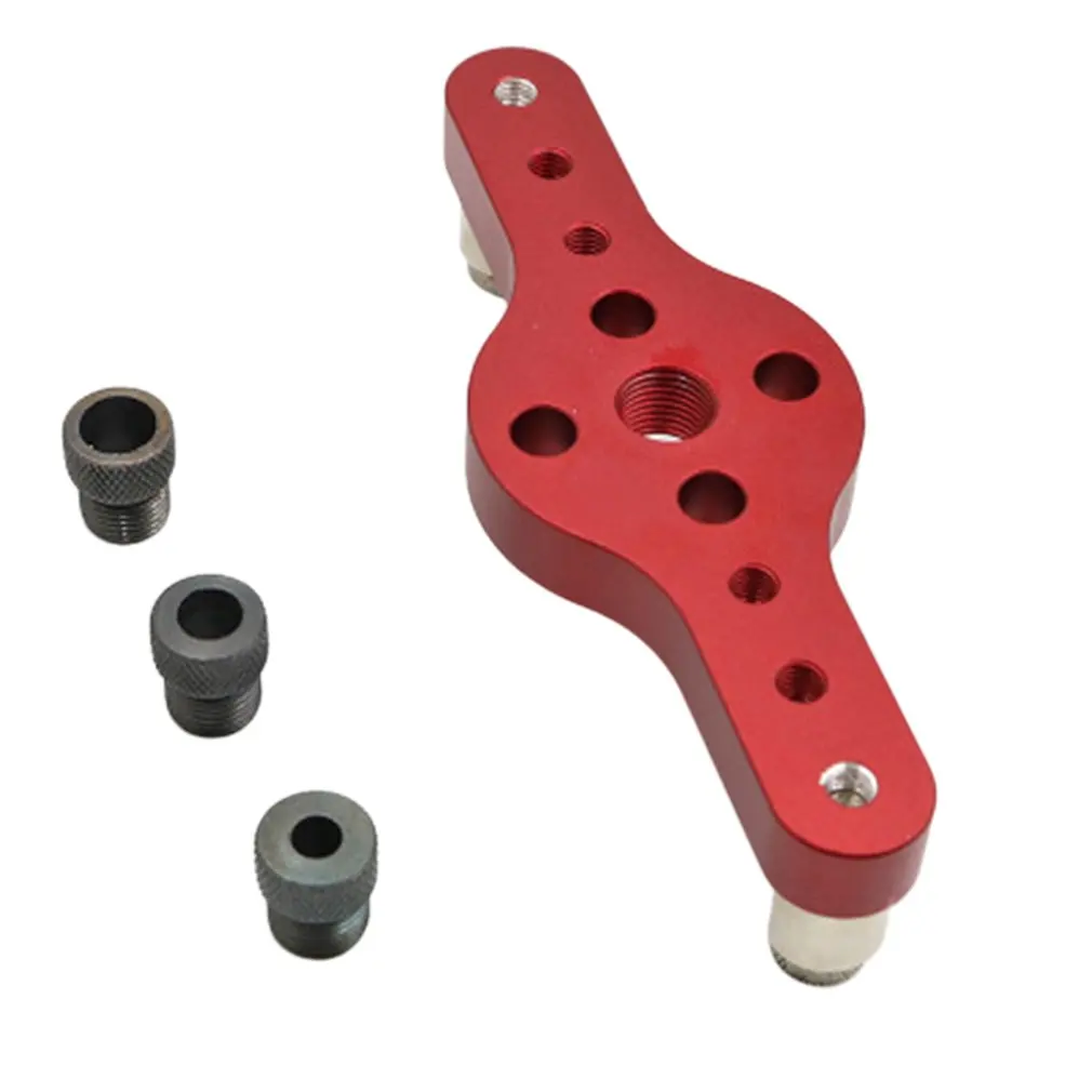 

Alloy Vertical Pocket Hole Jig Woodworking 6/8/10mm Drilling Locator Wood Dowelling Self Centering Drill Guide Kit Hole Puncher