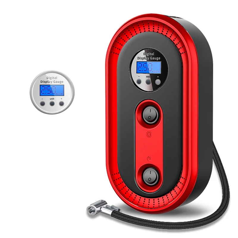 Portable Tire Inflator Hand Held Air Pump With Digital Lcd Rechargeabl 12v 120w