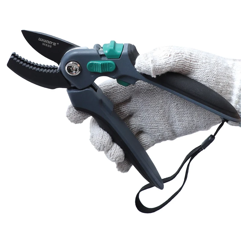 

8 Inch Garden Scissors Graft Secateur Adjustable Double Opening Pruning Shears SK5 Branch Pruner for Gardening