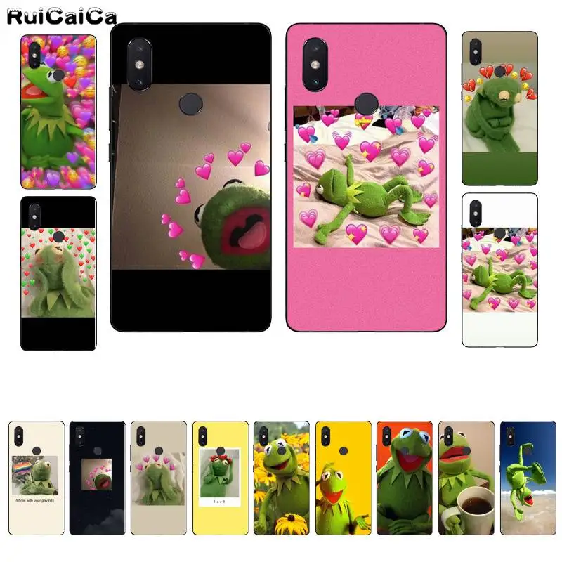 RuiCaiCa Kermit лягушка Забавный милый черный мягкий чехол для телефона из ТПУ Xiaomi 8 9 se 5X