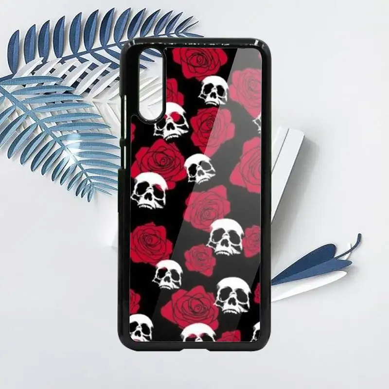 

Skeleton flower pattern horror Phone Case For Samsung galaxy S note 8 9 20 10 e lite2019 plus pro ultra Hard PC