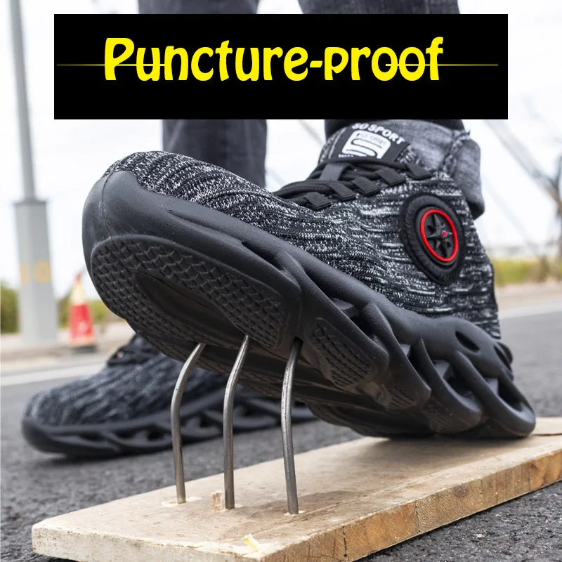 Защитные рабочие ботинки для мужчин защита от ударов строительная защитная