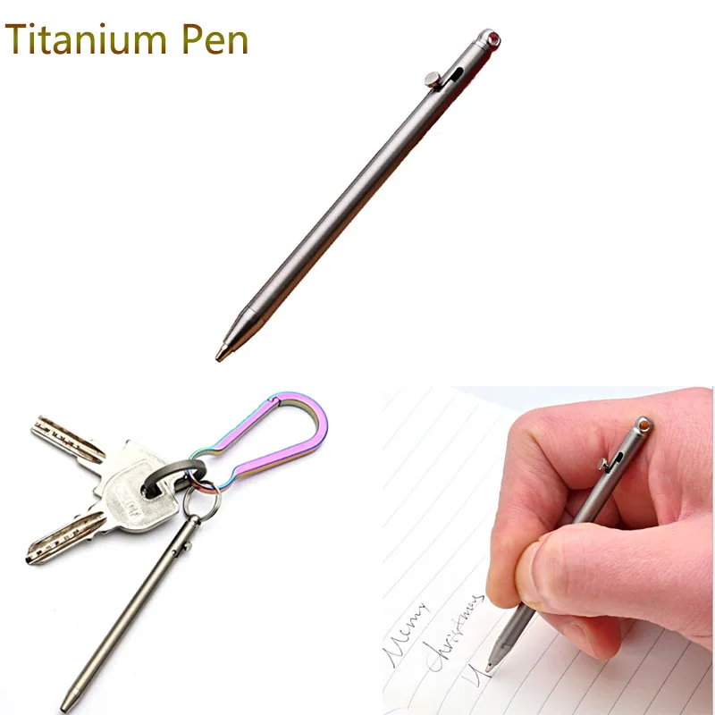 EDC брелок мини титановая ручка портативная металлическая шариковая подпись