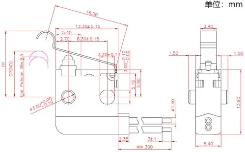 IP67 DW3 Водонепроницаемый Автомобильный Дверной замок микро переключатель для Peugeot