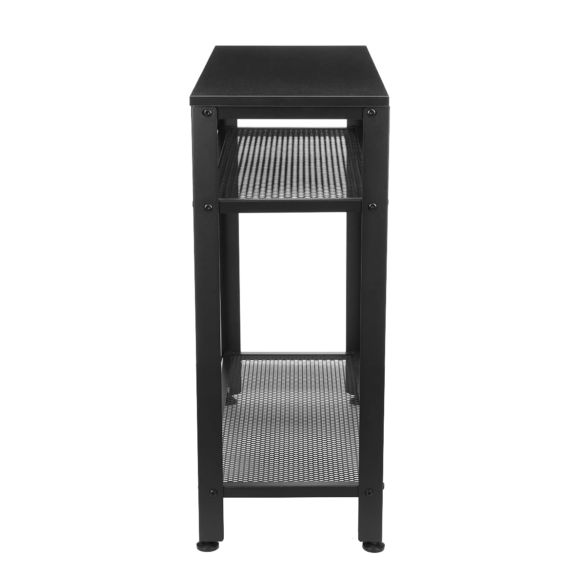 

3 Layer Square Coffee Table Sofa Side Table with Storage Shelf Metal Frame Nightstand Vintage Desk Living Room Furniture