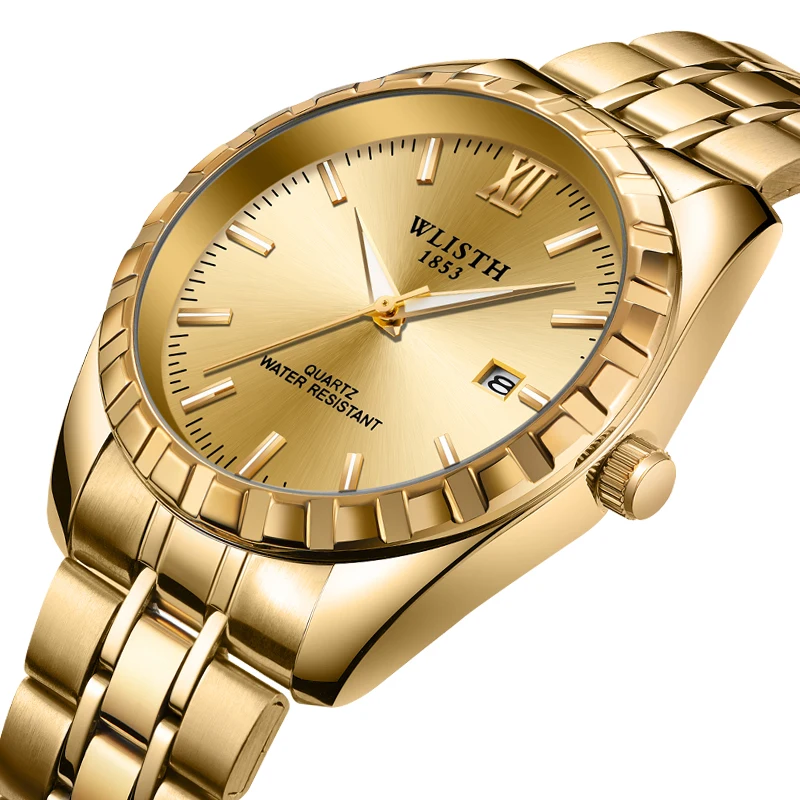 Часы для влюбленных стальной ремешок водонепроницаемые мужские Студенческие