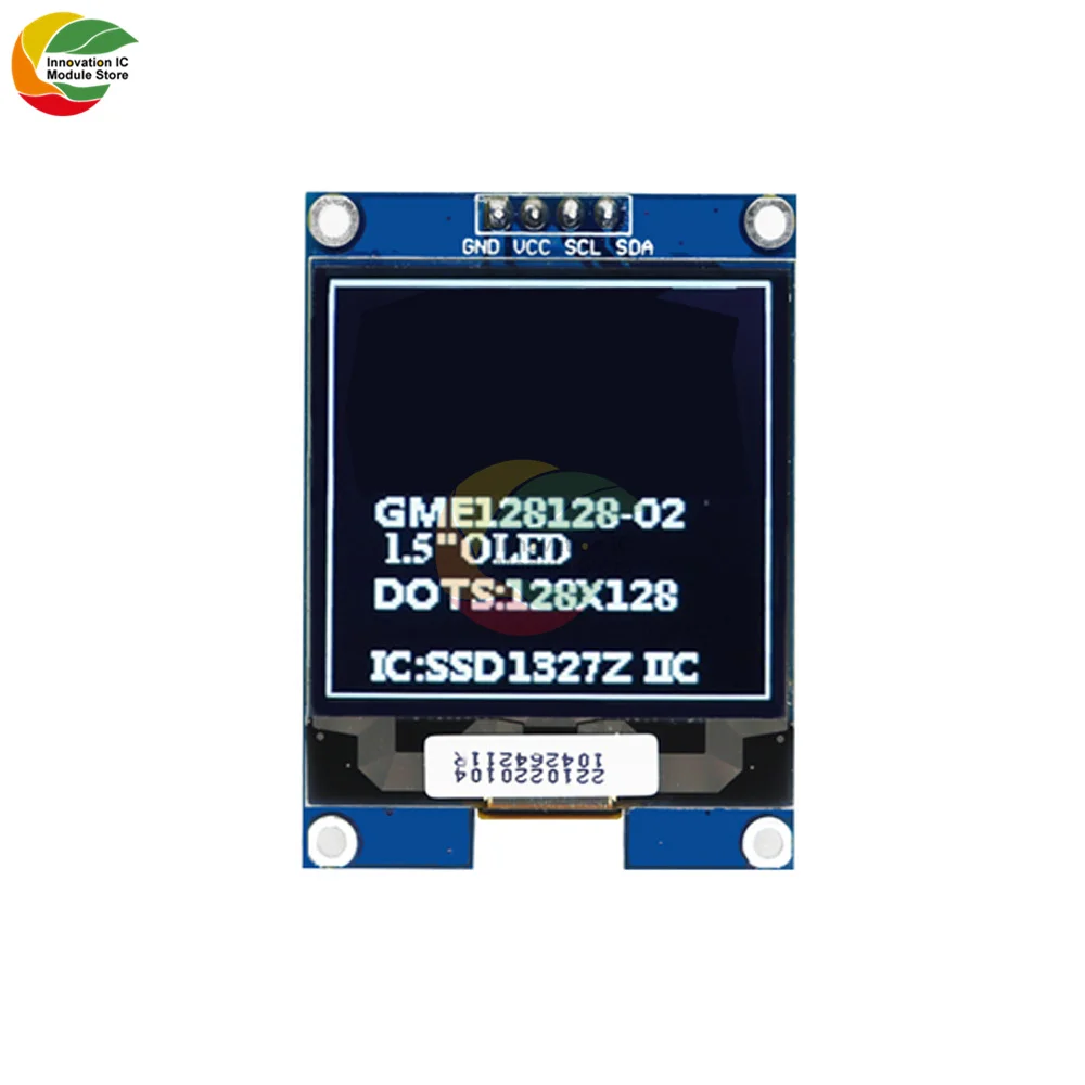 

Модуль экранирования Ziqqucu с органическим светодиодом, 1,5 дюйма, 128x128, модуль экранирования дисплея с органическим светодиодом, подходит для ...