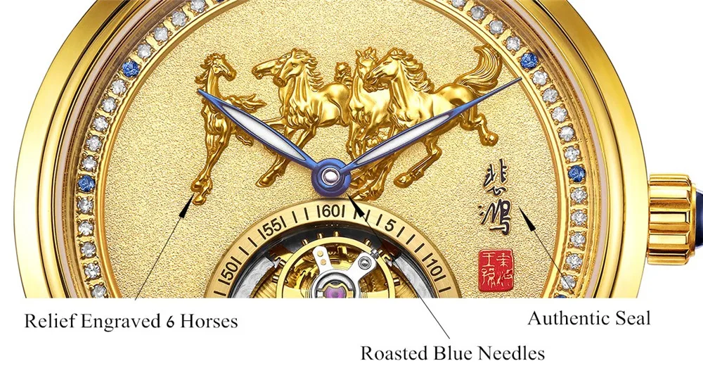 2020 натуральный бриллиант нефритовый Для мужчин Tourbillon механические часы