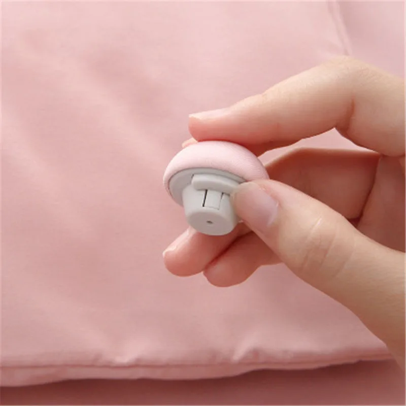 

Simple Mushroom Quilt Holder Macaron Color With One Key to Unlock the New Bed Sheet Holder Quilt Cover Fixed Quilt Butler
