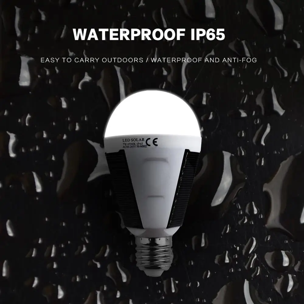 Светодиодная уличная лампа на солнечной батарее E27 перезаряжаемый фонарь для